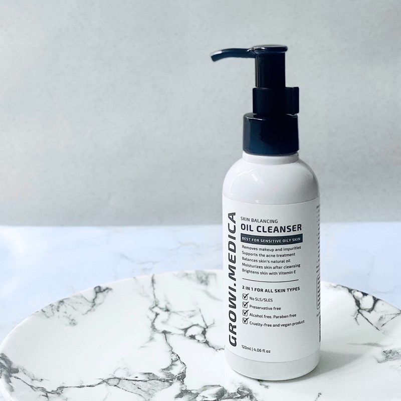 Dầu rửa mặt kiêm tẩy trang 2 trong 1 Growi.medica 120ml - Sáng da, kiềm dầu, giảm mụn handmade | BigBuy360 - bigbuy360.vn