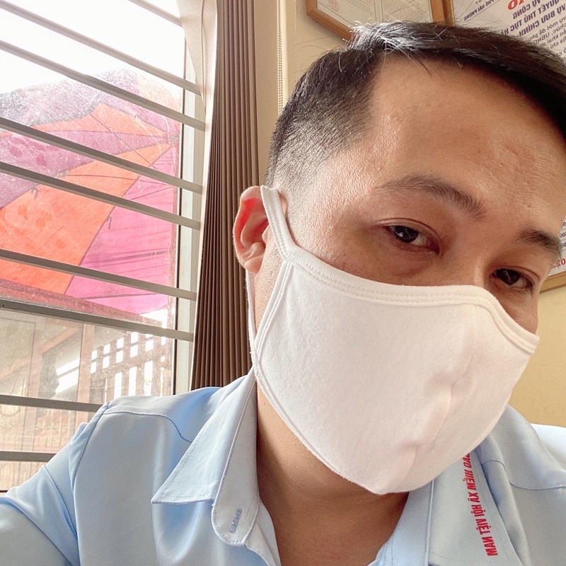 Khẩu trang vải cotton 100% 2 lớp kháng khuẩn, chống bụi, đảm bảo đeo cả ngày không đau tai, hô hấp dễ dàng, in bhxh | BigBuy360 - bigbuy360.vn