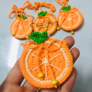 Túi đựng tỏi handmade (hình hoa quả)