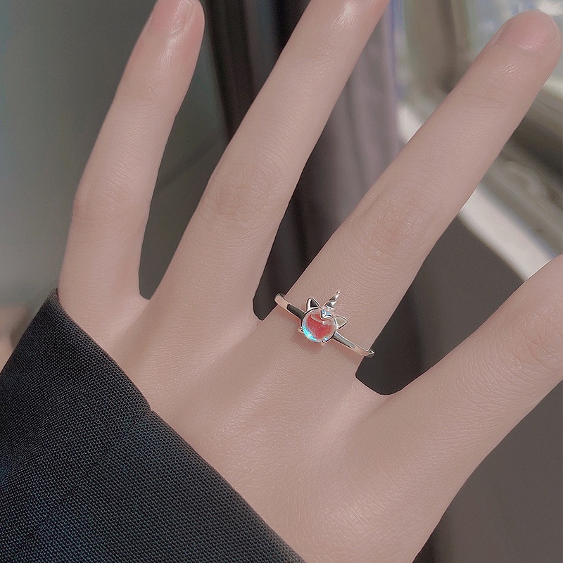 Nhẫn Đính Đá Zircon Hình Vuông Dạng Hở Tùy Chỉnh Thời Trang Cho Nữ