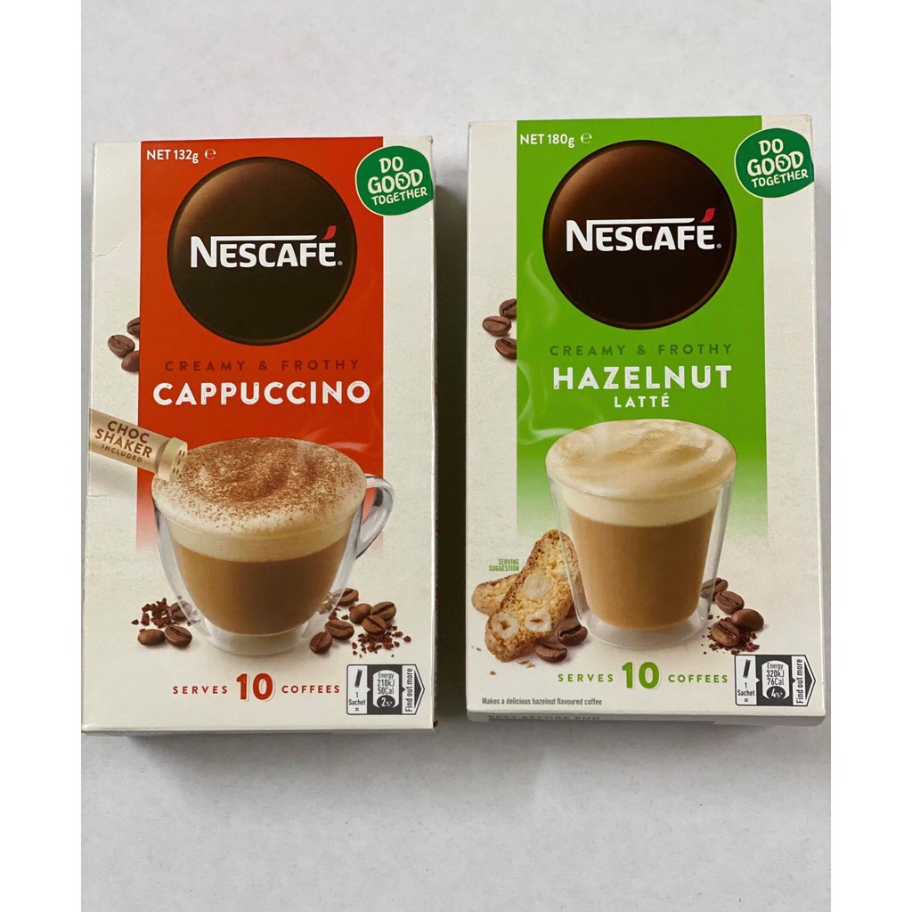 Cafe Sữa Bọt Kem Nescafe Cappuccino 10 gói - Úc [MẪU MỚI]