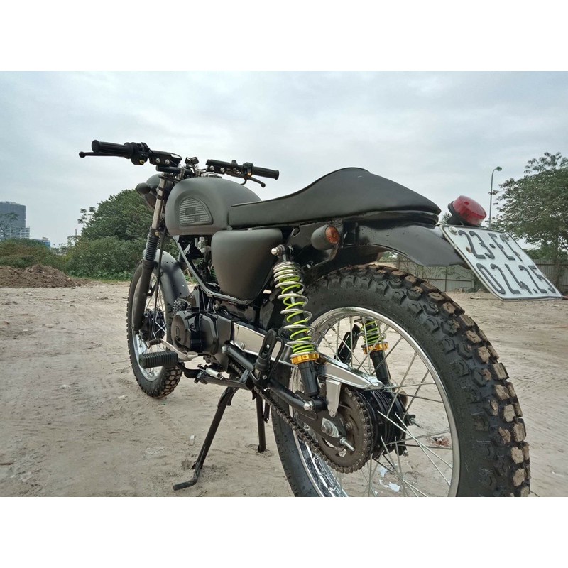 Ghi đông 3 khuc nhôm cnc độ cafe