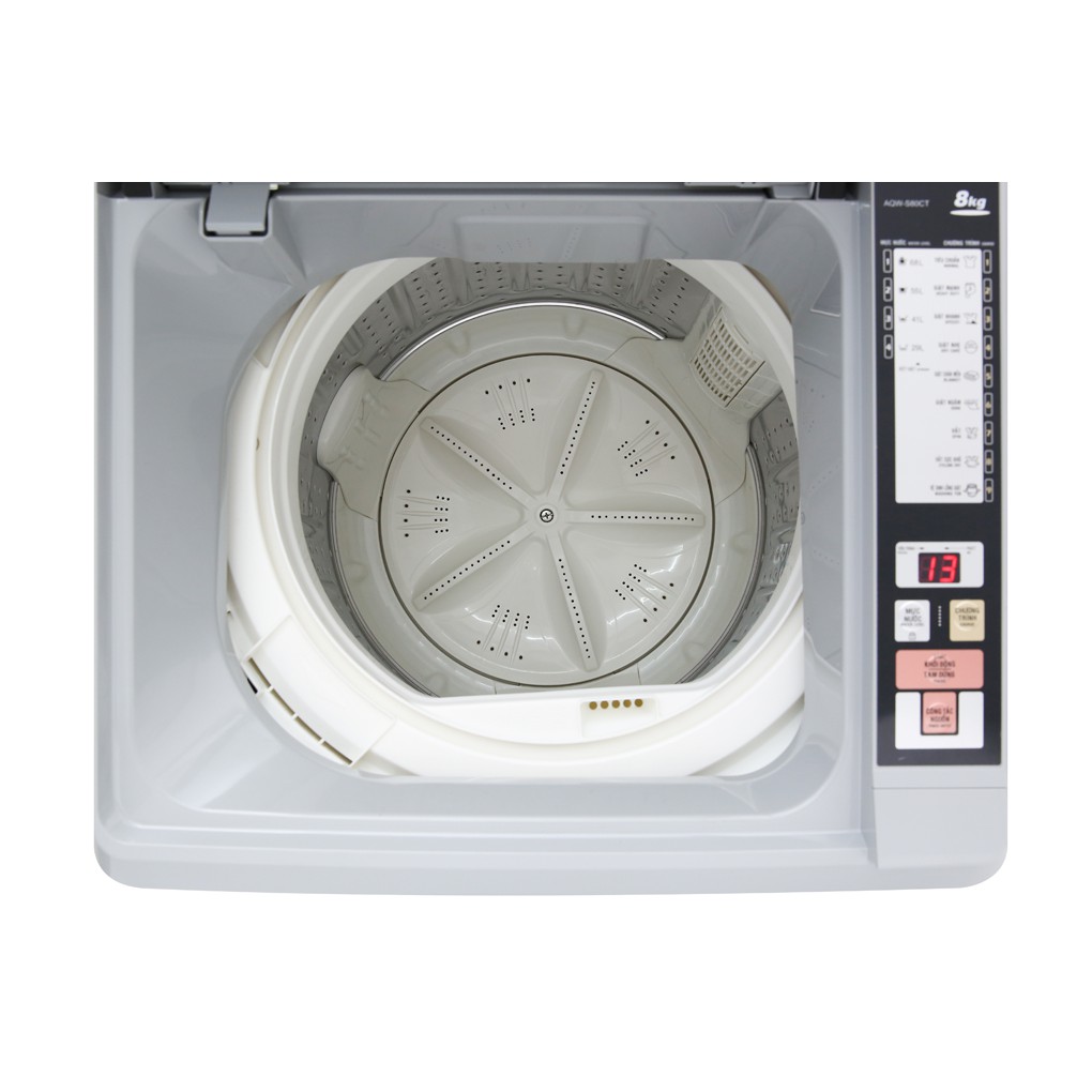 Máy giặt Aqua 8 Kg AQW-S80CT.H2 - Tốc độ quay vắt 700 vòng/phút, Hiệu suất sử dụng điện 11.9 Wh/kg