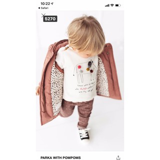 Áo Parka Zara quả bông (ảnh cuối khách mặc)