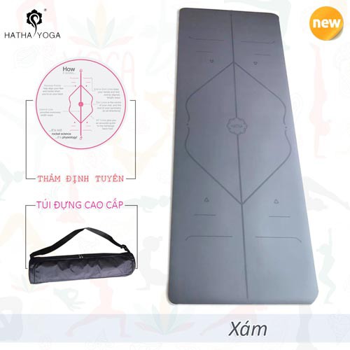 [Tặng túi đựng thảm] Thảm Yoga TPE Eco Friendly 6 - 8mm loại 2 Lớp Cao Cấp - Cam Kết Giao Đúng Màu