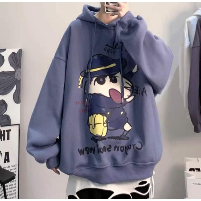 [Rẻ Vô Địch] Áo swt nỉ cổ tròn cotton tay bồng ------- ÁO NỈ HOODIE SHIN-CẬU BÉ BÚT CHÌ | BigBuy360 - bigbuy360.vn