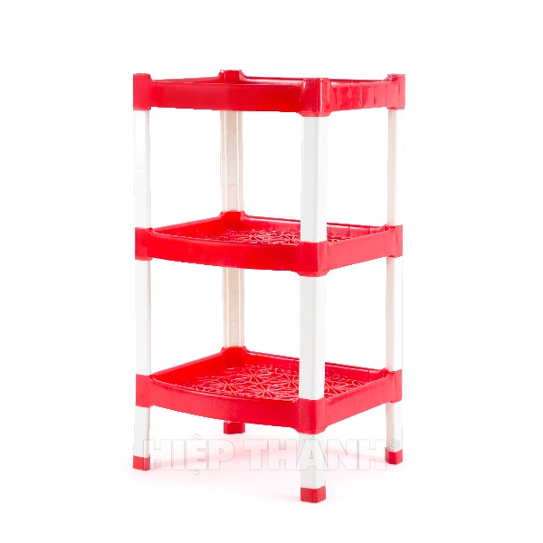Kệ trưng bày 3 tầng 520 × 420 × 930 mm màu đỏ nhựa Hiệp Thành Việt Nam