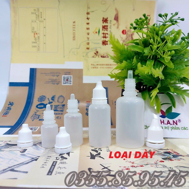 50 - 100 Lọ Nhỏ Mắt 5ml / 10ml / 20ml / 30ml / 50ml - Ống nhựa hút mụn máu bầm, Granty chiết dược phẩm du lịch