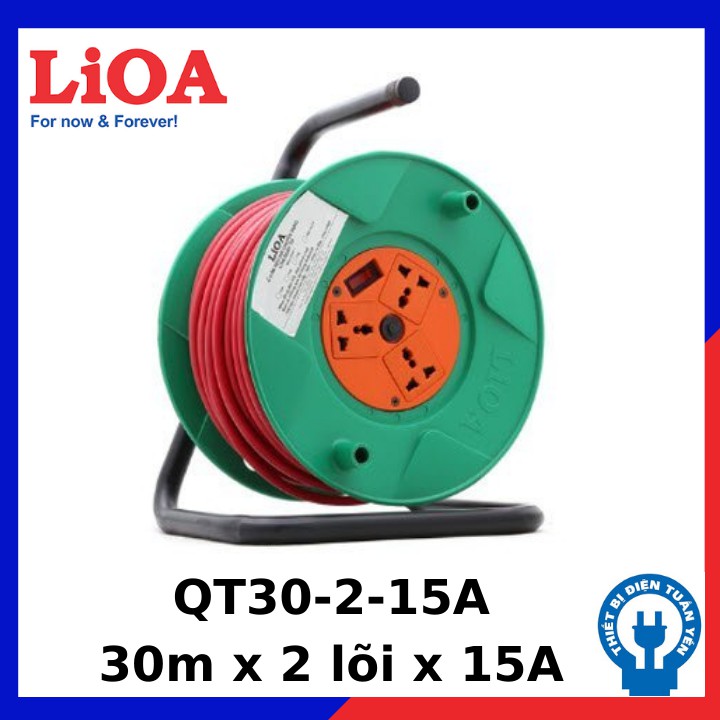 Ổ cắm kéo dài quay tay kiểu RULO TO LIOA QT30-2-15A 30m x 2 15A