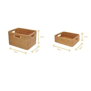 Hộp mây tre đan GUỘT hàng dùng đựng quần áo đồ dùng gia đình