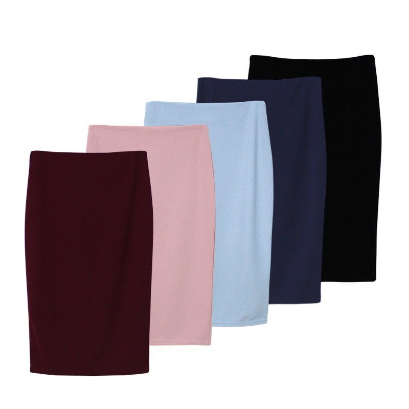 Chân váy bút chì lưng cao chất Chiffon thiết kế ôm sát quyến rũ