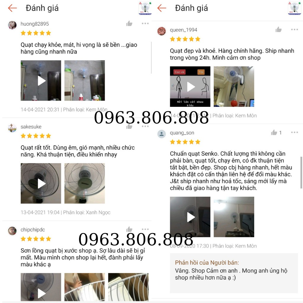 Quạt Công Nghiệp Treo Tường Senko Điều Khiển Từ Xa 1628-Quạt Điện Treo Tường Senko 7 Cánh Giá Rẻ | BigBuy360 - bigbuy360.vn