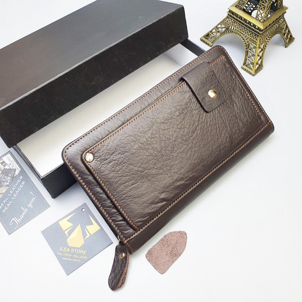 Clutch cầm tay nam da bò CL136  - 100% da bò thật, bảo hành 3 năm