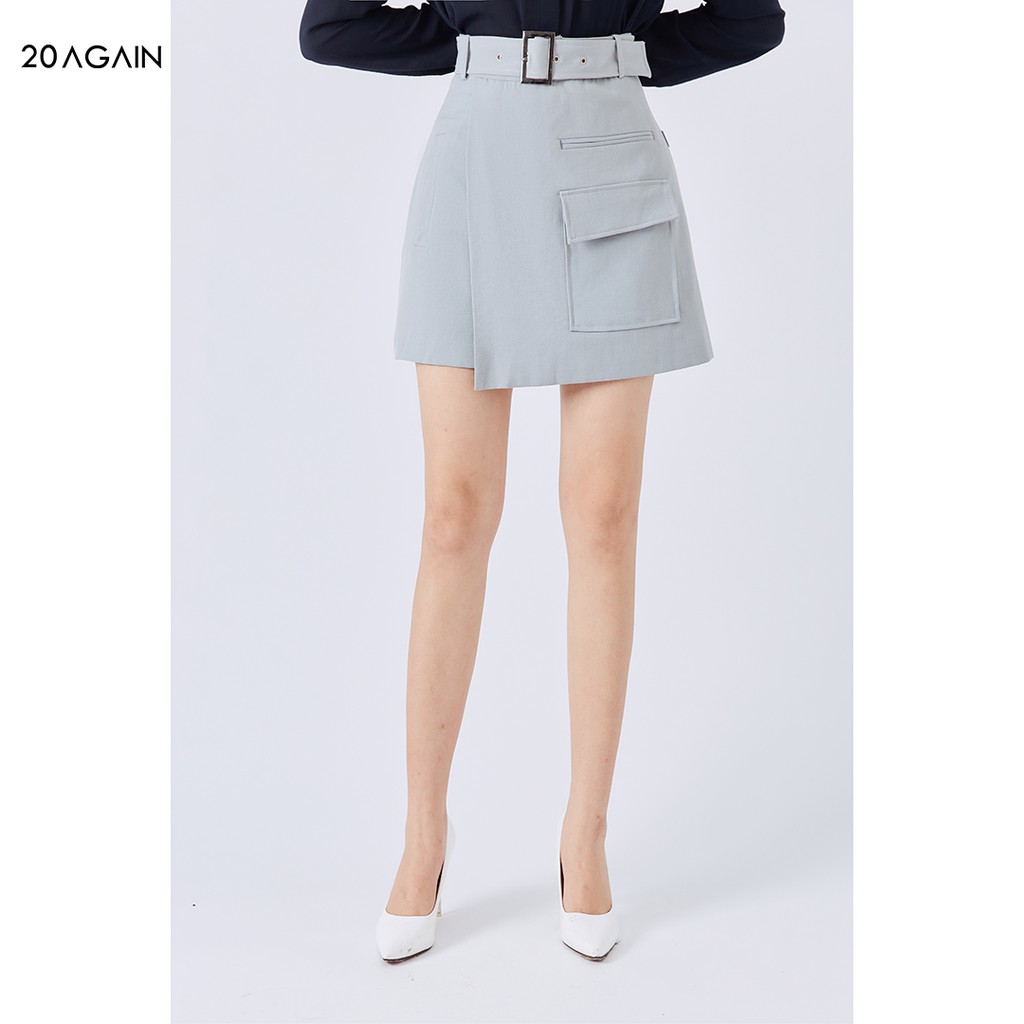 [Mã WABRAG99 giảm 10% đơn 99K] Chân váy công sở dáng A 20AGAIN hàng thiết kế túi ốp trẻ trung JAA1206 | BigBuy360 - bigbuy360.vn