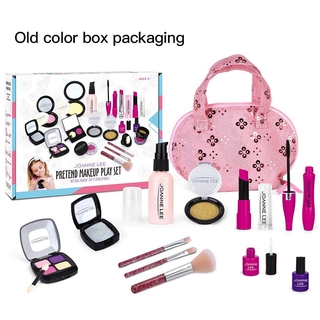 Simulation Kids Makeup set,Girls Makeup Set Simulation Cosmetic Bag Beauty Pretend Play For Baby Learning Educational Theme Party Makeup Toys Makeup set for Kids Birthday Gift(Not Real Cosmetics)