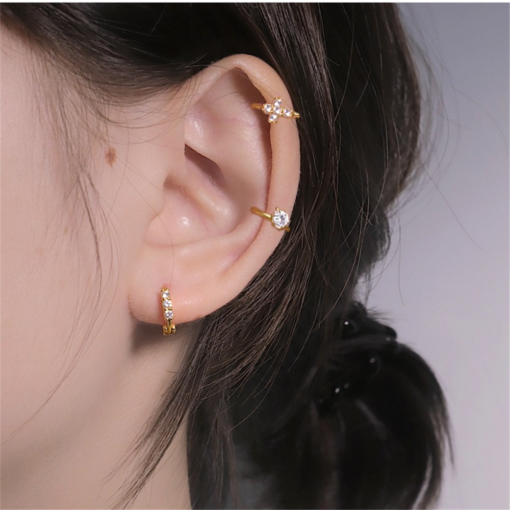 1 Đôi Bông Tai Thiết Kế Đơn Giản Xinh Xắn Cho Nữ