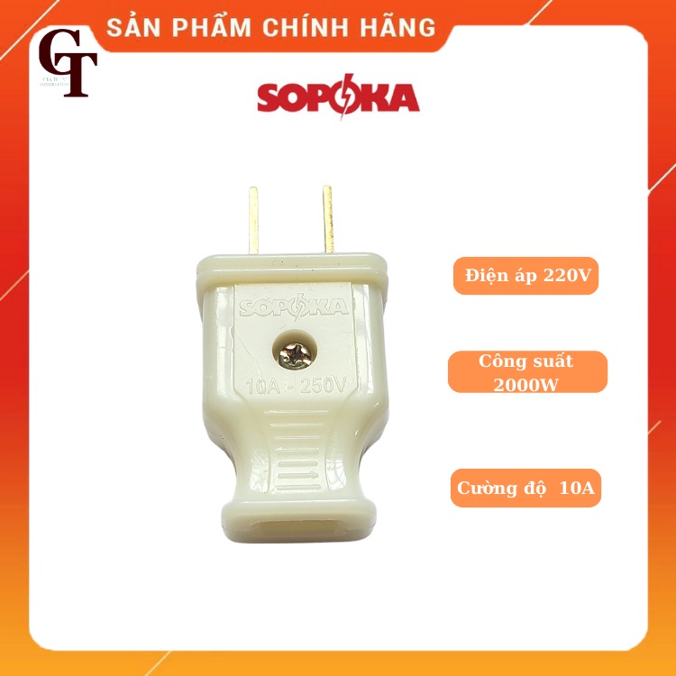 Phích Cắm Chống Vỡ SOPOKA P2 Chân Dẹt