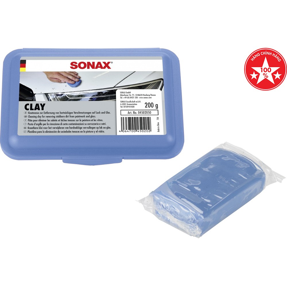 Đất sét tẩy bụi sơn Sonax Clay blue 450205 200g (xanh)