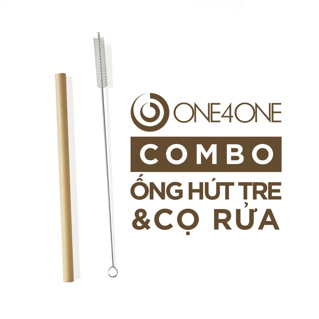 COMBO Ống Hút Tre và Cọ Rửa One4One