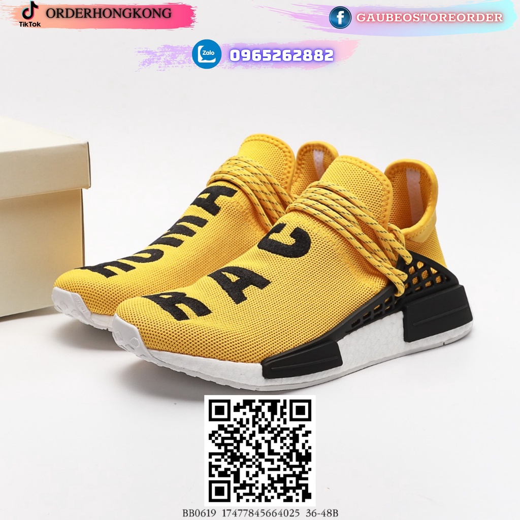 BB3068 664025 Nhận Order Hỗ Trợ Free Ship Giày 1:1 Sneaker ***Adidas Pharrell x NMD Human Race NMD