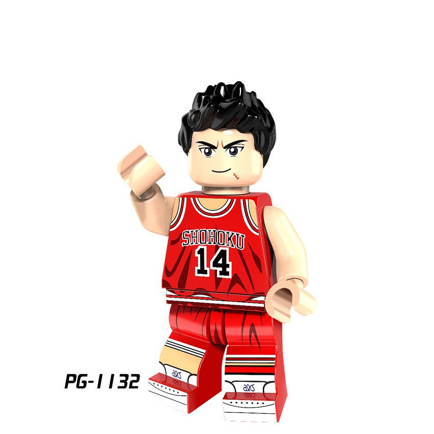 Xếp Hình Minifigures Các Nhân Vật Cao Thủ Bóng Rổ Slam Dunk Đội Shohoku - Đồ Chơi Lắp Ráp non-lego PG8092 [B4]