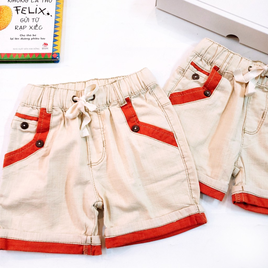 Quần bé trai Zara viền cam đỏ