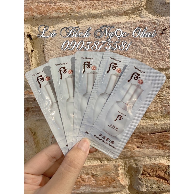 Combo 10 gói Tinh chất dưỡng trắng, cải thiện thâm sạm da Whoo Trắng - Whitening Essence whoo