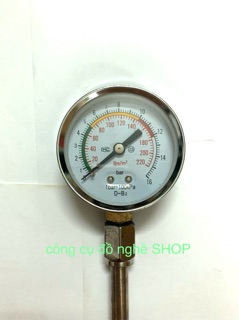 đầu bơm hơi dài 18cm có đồng hồ