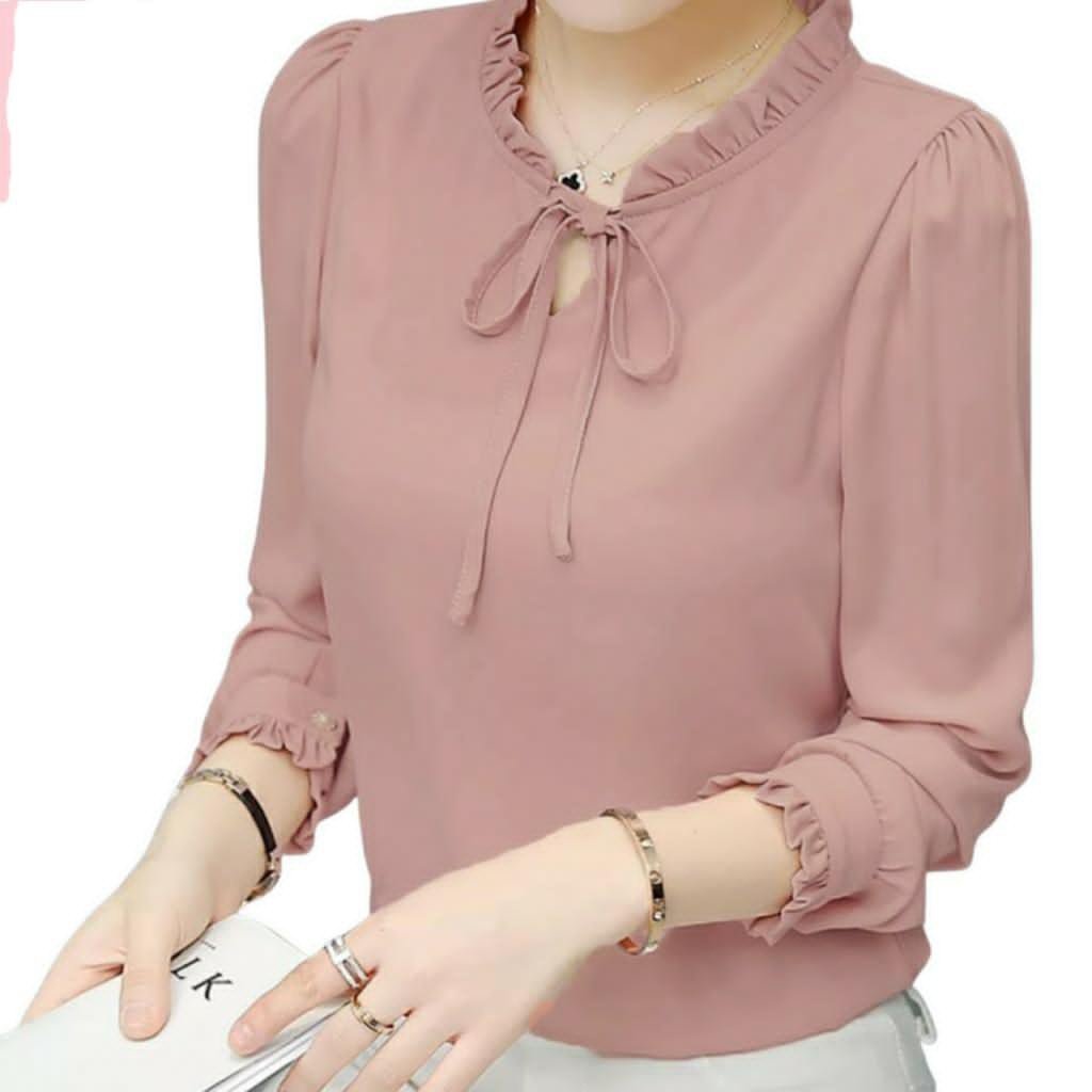 Vexios - ZEC Áo Thun Nữ Màu Trơn Kiểu MISAKI / Aurelia Blouse / Áo Phông Màu Trơn Cho Phụ Nữ Tuổi Teen / Áo Thun Nữ