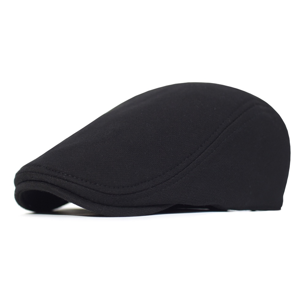 Mũ Beret Cotton Màu Trơn Mềm Mại Phong Cách Cổ Điển Thời Trang Cho Nam