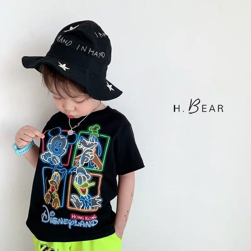 Áo thun tay lỡ unisex hàn quốc Dísney cho bé và gia đình , Samyy_vn