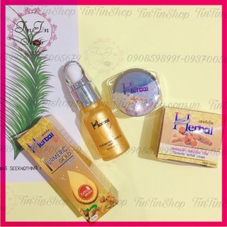  SET DƯỠNG DA GIẢM THÂM TRẮNG DA CHIẾT XUẤT NGHỆ TƯƠI HERBAL Thái Lan