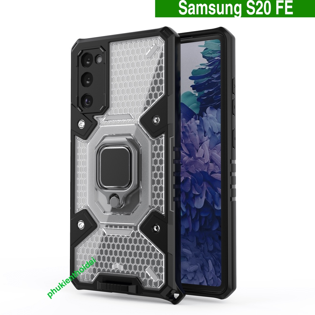 Ốp lưng Samsung S20 FE tổ Ong Iring không gian mới chống sốc giá đỡ xem phim