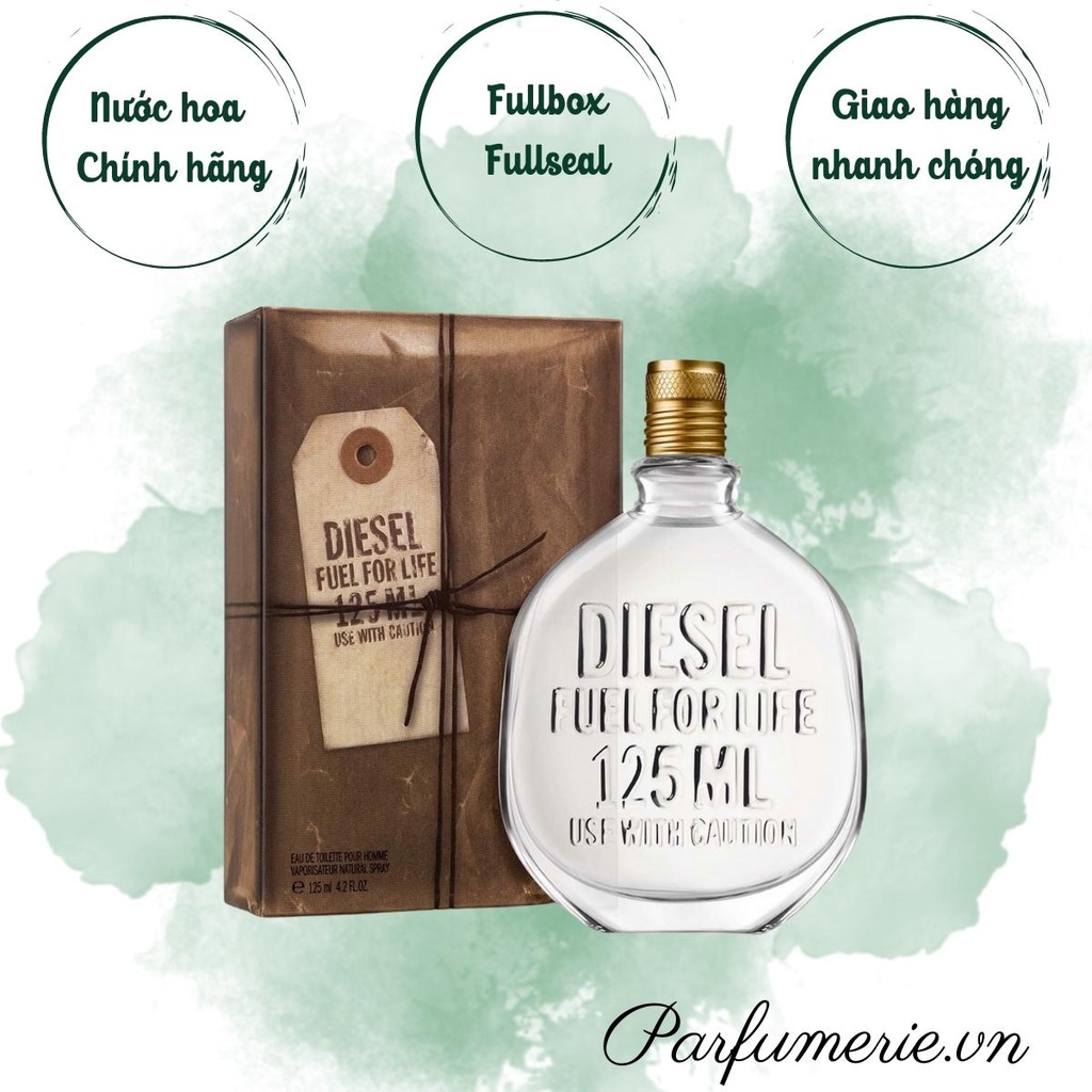 Nước hoa nam quyến rũ Diesel Fuel For Life EDP hương thơm Mạnh mẽ, Năng động, Gợi cảm