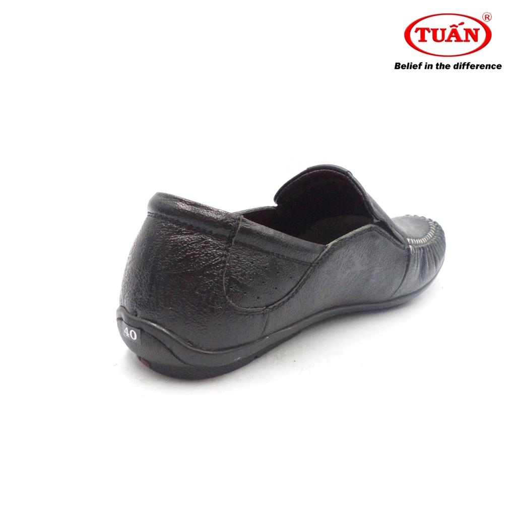Giày lười nam giày mọi quai da bò đế cao su thương hiệu Tuấn GXHU-236