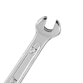 Silver tone 5.5mm x 7mm u shape double open-end wrench tool