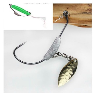 Lưỡi câu móc mồi mềm có thìa xoay-1 lưỡi Đi Câu Bắt Cá Fishing Lure