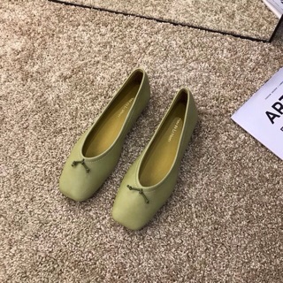 ORDER Giày giày búp bê trơn nơ nhỏ