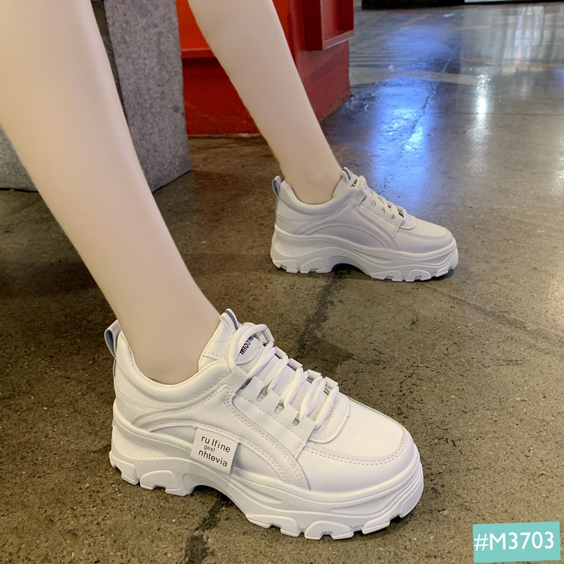 GiàyThể Thao Sneaker Nữ Độn Đế  MINSU M3703 Tăng Chiều Cao Hàn Quốc Phù Hợp Đi Chơi, Đi Học