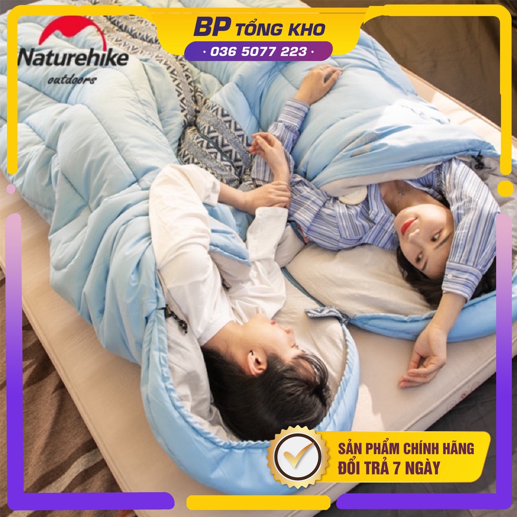 Túi ngủ NatureHike NH21MSD07 cotton có mũ trùm đầu chính hãng