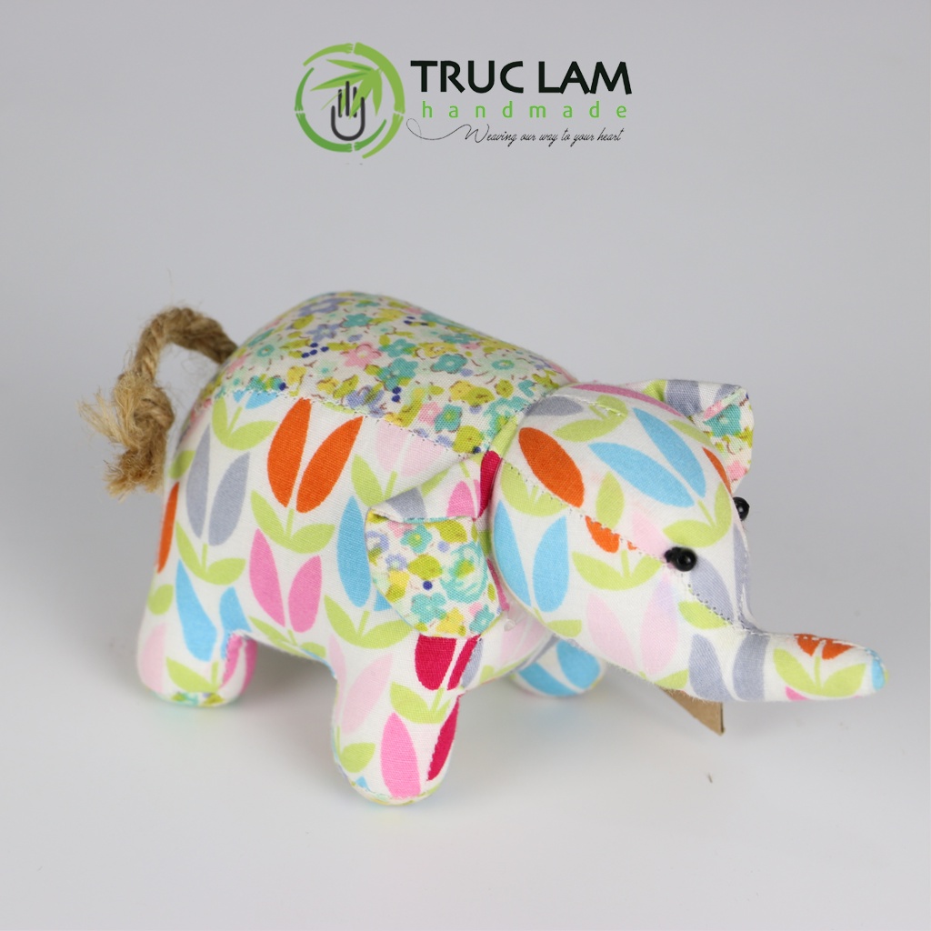 Đồ Chơi Cho Bé Thú Nhồi Bông Mini Hình Chú Voi Bông Gòn Cao Cấp - Trúc Lâm Handmade