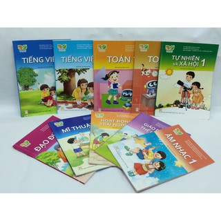 Sách giáo khoa lớp 1 (Kết nối, Cánh Diều lẻ cuốn tự chọn) bán kèm 3 vở ô ly 48 trang