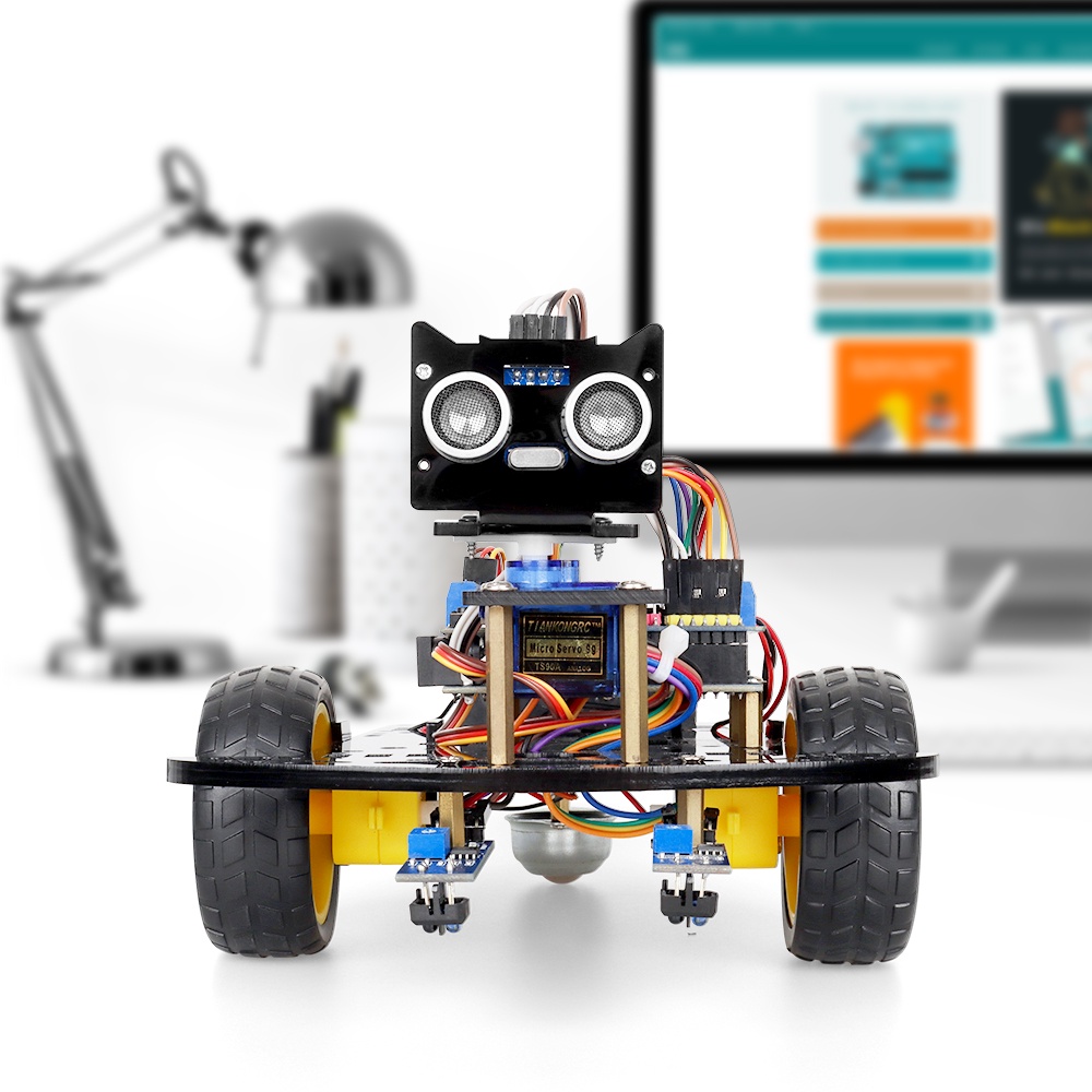 Bộ Robot 2WD Phổ Biến Cho Arduino Robot Lập Trình Sau Khi Đi Học Tặng Lập Trình IDE Trở ngại Tránh Đ