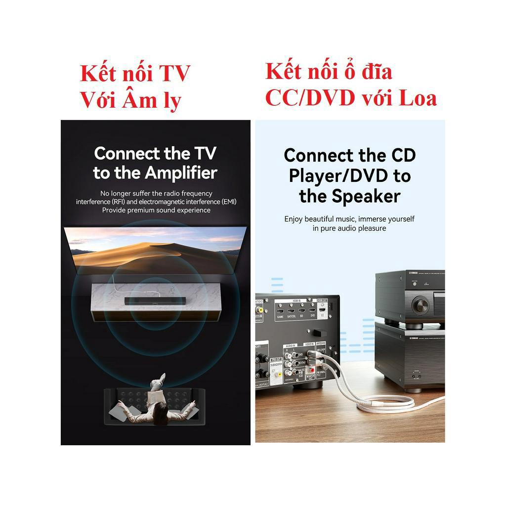 [2RCA male - 2RCA male ] Cáp âm thanh 2 đầu RCA Vention BCQI