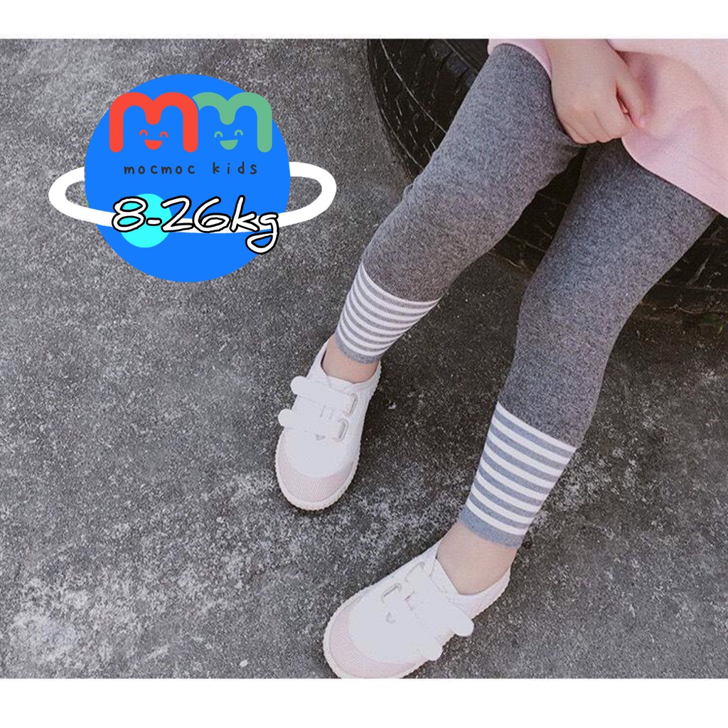 Quần legging dài bé gái thun cotton cao cấp mềm mịn co dãn cho bé 9kg đến 43kg