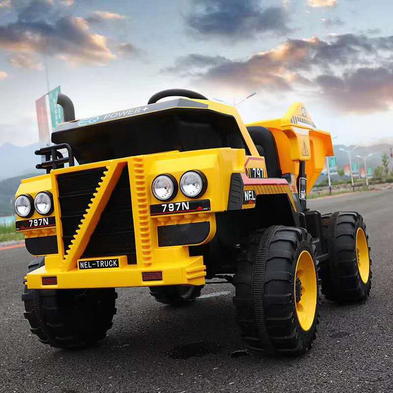 Xe ô tô điện công trình 4 bánh 2 chỗ ngồi trẻ em