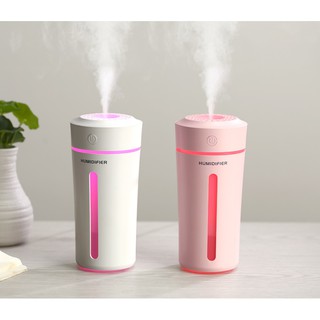 Máy Khuếch Tán Tinh Dầu, Phun Sương Tạo Độ Ẩm Cho Phòng Máy Lạnh, Ô Tô, Gia Đình 270ml, siêu âm, LED 7 Màu, Cổng USB