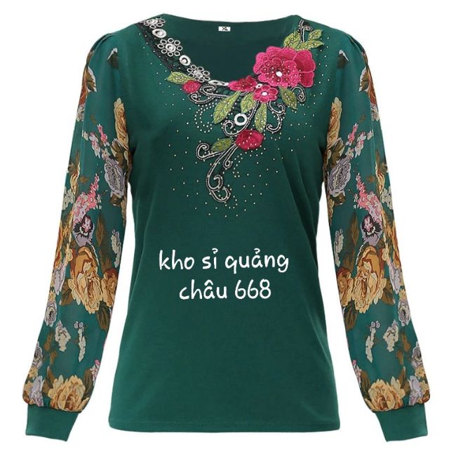 Áo trung niên thêu hoa