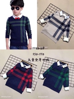 Áo len kèm cổ sơ mi ( 20-27kg)