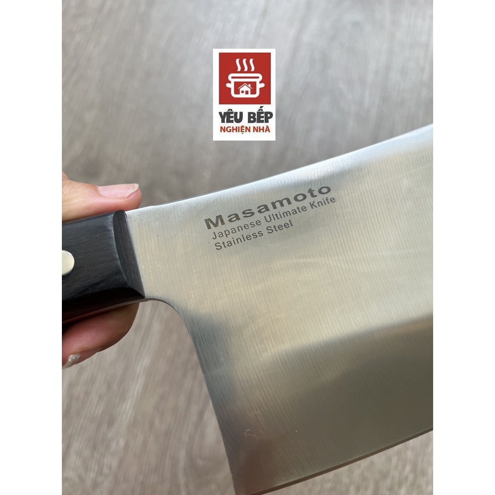 Bộ Dao 5 Món Masamoto Thép Không Gỉ Cao Cấp Đủ Kích Thước Siêu Sắc, Bền Đẹp Tặng Dụng Cụ Mài Dao 3 Cấp Độ Cầm Tay